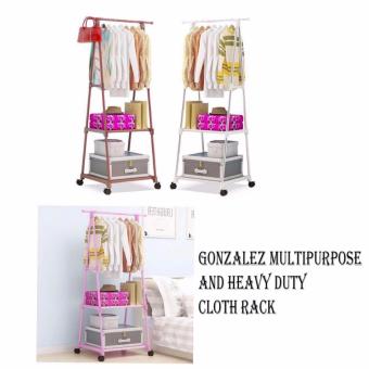 Gonzalez Multipurpose Durable Cloth Rack (White) With FoldableWoven Clothing Storage Box (Dotted Blue) April 2018 - 3 Gonzalez Multipurpose Durable Cloth Rack (White) with FoldableWoven Clothing Storage Box (Dotted Blue) - 3