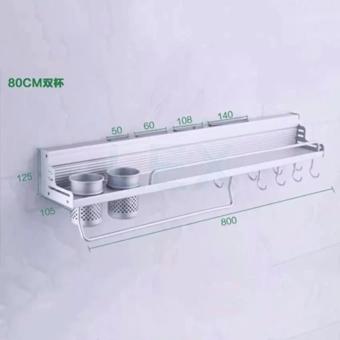 GX Space Aluminum Kitchen Shelf Wall Hanging Rack Storage Cutterpendant Supplies Seasoning Rack - Intl June 2018 - 3 GX Space Aluminum Kitchen Shelf wall hanging rack storage cutterpendant supplies seasoning rack - intl - 3