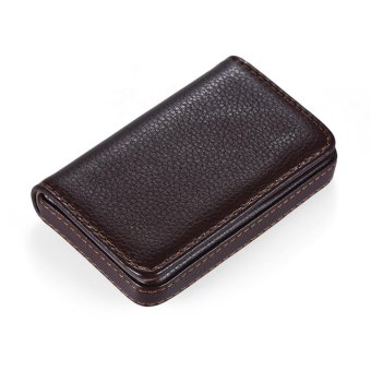 High-quality Pocket Size Synthetic PU Leather Business Name CardHolder Case Box Wallet Brown - Intl June 2018 - 3 High-quality Pocket Size Synthetic PU Leather Business Name CardHolder Case Box Wallet Brown - intl - 3