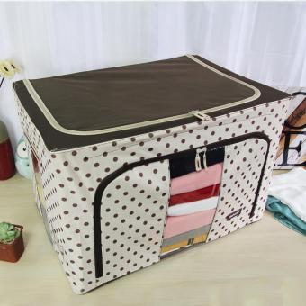 HOMU Clothes Blanket Storage Box Home Organizer 66L (Polka Brown) June 2018 - 2 HOMU Clothes Blanket Storage Box Home Organizer 66L (Polka Brown) - 2