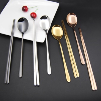 Hot Selling Korean 304 Stainless Steel Chopsticks And Spoon Set - Intl June 2018 - 4 Hot Selling Korean 304 Stainless Steel Chopsticks and Spoon Set - intl - 4