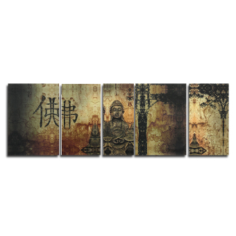 Huge Buddha Abstract Canvas Art Oil Painting Modern Home Wall Decor Set No Frame June 2018 - 5 Huge Buddha Abstract Canvas Art Oil Painting Modern Home Wall Decor Set No Frame - 5