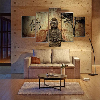 Huge Buddha Abstract Canvas Art Oil Painting Modern Home Wall Decor Set No Frame June 2018 - 2 Huge Buddha Abstract Canvas Art Oil Painting Modern Home Wall Decor Set No Frame - 2