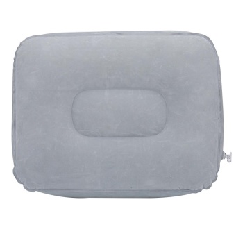 Inflatable Flocking Travel Foot Rest Pillow Travel Flights Relax Cushion With Air Pump(Grey) - Intl July 2018 - 4 Inflatable Flocking Travel Foot Rest Pillow Travel Flights Relax Cushion With Air Pump(Grey) - intl - 4