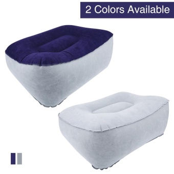Inflatable Flocking Travel Foot Rest Pillow Travel Flights Relax Cushion With Air Pump(Grey) - Intl July 2018 - 5 Inflatable Flocking Travel Foot Rest Pillow Travel Flights Relax Cushion With Air Pump(Grey) - intl - 5