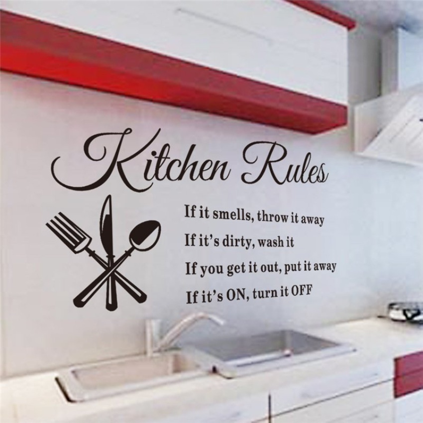 Philippines Kitchen Rules Vinyl Wall Stickers Es For Kitchen Rules Vinyl Wall Stickers Es For Roomindoorwall Art Decor Diy Removable Decals Decoration