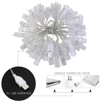LEDMOMO 5m 40 LED Photo Clip String Lights 3000K For Hanging Pictures / Notes / Artwork (Warm White) - Intl June 2018 - 2 LEDMOMO 5m 40 LED Photo Clip String Lights 3000K for Hanging Pictures / Notes / Artwork (Warm White) - intl - 2