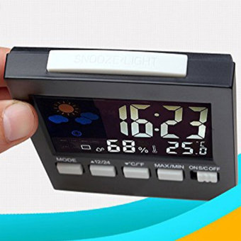 Leegoal LCD Screen Digital Indoor Weather Forecast TemperatureHumidity Monitor Alarm Clock,Black - Intl June 2018 - 3 Leegoal LCD Screen Digital Indoor Weather Forecast TemperatureHumidity Monitor Alarm Clock,Black - intl - 3