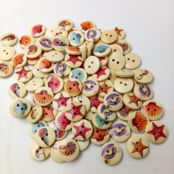 MagiDeal A Box Of 100 Pieces Assorted Round Sea Shell Wooden Buttons For Sewing Craft - Intl June 2018 - 2 MagiDeal A Box of 100 Pieces Assorted Round Sea Shell Wooden Buttons for Sewing Craft - intl - 2