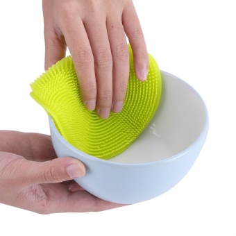 Multiuse Silicone Soft Bowl Dish Kitchen Cleaning Tool Brush Green- Intl June 2018 - 4 Multiuse Silicone Soft Bowl Dish Kitchen Cleaning Tool Brush Green- intl - 4