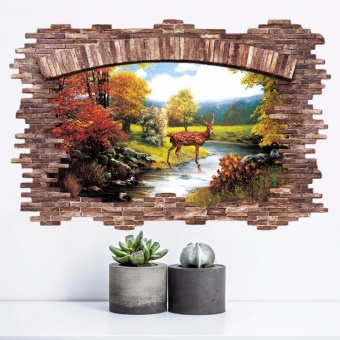 New 3D Golden Deer Bedroom Living Room Removable Wall Stickers -intl June 2018 - 4 New 3D Golden Deer Bedroom Living Room Removable Wall Stickers -intl - 4
