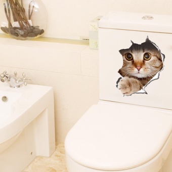 New Cat Toilet Seat Wall Sticker Art Removable Bathroom DecalsDecor - Intl June 2018 - 3 New Cat Toilet Seat Wall Sticker Art Removable Bathroom DecalsDecor - intl - 3