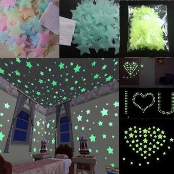 NiceEshop 100pcs Wall Stickers Decal Glow In The Dark Baby KidsBedroom Home Decor Color Stars Luminous Fluorescent Wall StickersDecal (Green) - Intl June 2018 - 5 niceEshop 100pcs Wall Stickers Decal Glow In The Dark Baby KidsBedroom Home Decor Color Stars Luminous Fluorescent Wall StickersDecal (Green) - intl - 5