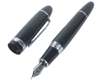 NiceEshop Luxury Fountain Pen Jinhao 159 Bright With Silver BroadNib(Black) June 2018 - 3 niceEshop Luxury Fountain Pen Jinhao 159 Bright with Silver BroadNib(Black) - 3