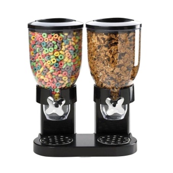 OH Double Cup Cereal Dry Food Dispenser Storage Container Dispense Kitchen Machine For Gift Black - Intl June 2018 - 5 OH Double Cup Cereal Dry Food Dispenser Storage Container Dispense Kitchen Machine for Gift Black - intl - 5