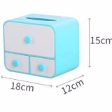 Phoebe's Multi-function Tissue Box And Mini Drawer Organizer (Blue) August 2018 - 3 Phoebe's Multi-function tissue box and mini drawer organizer (Blue) - 3