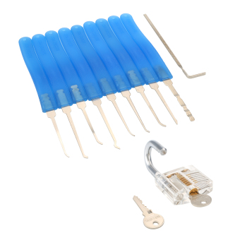 Practice Padlock W/ 10pcs Unlocking Lock Pick Locksmith Key Extractor Tools Set June 2018 - 3 Practice Padlock w/ 10pcs Unlocking Lock Pick Locksmith Key Extractor Tools Set - 3