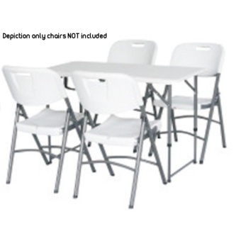 Primetime 4 Ft. Rectangular Multi-purpose Fold-in-Half Dual Height Plastic Table (Pure White) June 2018 - 4 Primetime 4 Ft. Rectangular Multi-purpose Fold-in-Half Dual Height Plastic Table (Pure White) - 4