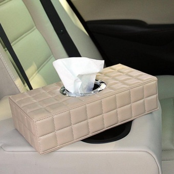PU Leather Tissue Box Case Paper Holder Car Napkin Holder Beige -intl June 2018 - 3 PU Leather Tissue Box Case Paper Holder Car Napkin Holder Beige -intl - 3