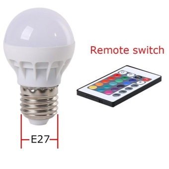 RGB LED Light Bulb - Color Changing With Remote Control,3W-E27-B50 - Intl April 2018 - 4 RGB LED Light Bulb - Color Changing with Remote Control,3W-E27-B50 - intl - 4