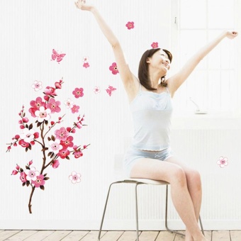 Room Peach Blossom Flower Butterfly Wall Stickers Vinyl Art DecalsDecor Mural - Intl June 2018 - 5 Room Peach Blossom Flower Butterfly Wall Stickers Vinyl Art DecalsDecor Mural - intl - 5
