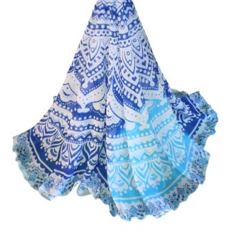 Round Beach Towel Mandala (Blue/Light Blue) June 2018 - 3 Round Beach Towel Mandala (Blue/Light Blue) - 3