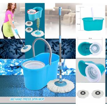 Rukia New 360? Microfiber Magic Rotating Spin Head Easy CleaningFloor Mop Bucket Set (Navy Blue) June 2018 - 5 Rukia New 360? Microfiber Magic Rotating Spin Head Easy CleaningFloor Mop Bucket Set (Navy Blue) - 5