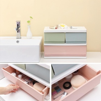 RuYiYu - 38.7 X 25.7 X 26cm, Multi Purpose Desktop Drawer UnitOrganizer,Bedroom 2 Layers Design Storage Box Container CabinetColorful - Intl June 2018 - 3 RuYiYu - 38.7 x 25.7 x 26cm, Multi Purpose Desktop Drawer UnitOrganizer,Bedroom 2 Layers Design Storage Box Container CabinetColorful - intl - 3