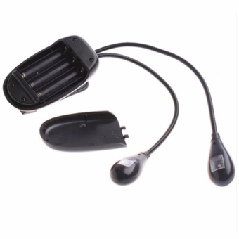 SET OF 2 Black Computer LED Light Clip On 2 Dual Arms Book ReadingLights 4 LEDs Flexible Book Music Stand Light Lamp For Pianos/EbookReading - Intl June 2018 - 3 SET OF 2 Black Computer LED light Clip on 2 Dual Arms Book ReadingLights 4 LEDs Flexible Book Music Stand Light Lamp for Pianos/EbookReading - intl - 3