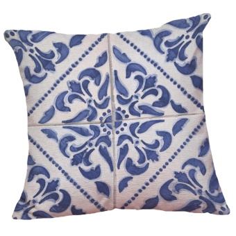 Set Of 5 Chinese Style Blue And White Pattern Decorative ChenilleSquare Throw Pillow Cases Sofa Cushion Covers (18*18inch) - Intl June 2018 - 2 Set of 5 Chinese Style Blue and White Pattern Decorative ChenilleSquare Throw Pillow Cases Sofa Cushion Covers (18*18inch) - intl - 2