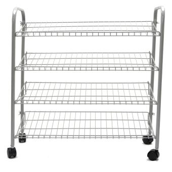 Shoe Organizer 4 Layer With Wheels Powder Coated Shoe Rack ShoeOrganizer Collapsible Shoe Display June 2018 - 2 Shoe Organizer 4 Layer with Wheels Powder Coated Shoe Rack ShoeOrganizer Collapsible Shoe display - 2