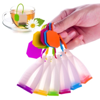 Silicone Reusable Tea Bag Candy Silicone Tea Infuser Strainer Set (6 Set)
