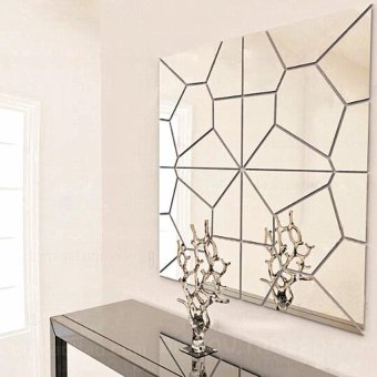 Silvery Mirror Moire Pattern Wall Sticker Home Room Decor Art MuralDIY - Intl June 2018 - 4 Silvery Mirror Moire Pattern Wall Sticker Home Room Decor Art MuralDIY - intl - 4