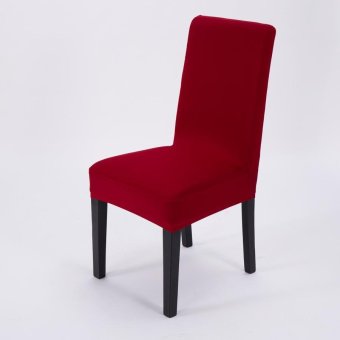 Simple Plain Elastic Dining Chair Cover June 2018 - 5 Simple Plain Elastic Dining Chair Cover - 5