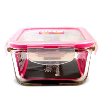 Slique SLQ-LK2821-PK Set Of 3 Rectangular Glass Food Container830ml-Pink With Free Thermal Bag July 2018 - 4 Slique SLQ-LK2821-PK Set of 3 Rectangular Glass Food Container830ml-Pink with Free Thermal Bag - 4