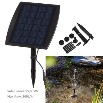 Solar Powered Professional Pump Fountain Pond Lights 9V 2.5WOutdoor Garden May 2018 - 2 Solar Powered Professional Pump Fountain Pond Lights 9V 2.5WOutdoor Garden - 2