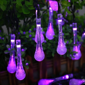 Solar String Lights, 15.7ft 8 Light Modes 20 LED Water Drop Fairy String Lighting For Indoor/Outdoor Home, Patio, Lawn, Garden, Party, Christmas, And Holiday Decorations (Purple) - Intl June 2018 - 4 Solar String Lights, 15.7ft 8 Light Modes 20 LED Water Drop Fairy String Lighting for Indoor/Outdoor Home, Patio, Lawn, Garden, Party, Christmas, and Holiday Decorations (Purple) - intl - 4