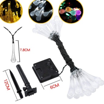 Solar String Lights, 21FT 30 LED Water Drop Fairy Lights, ChristmasSolar Rope Light For Indoor/Outdoor Garden Holiday PartyDecorations Color:Multicolor - Intl April 2018 - 4 Solar String Lights, 21FT 30 LED Water Drop Fairy Lights, ChristmasSolar Rope Light for Indoor/Outdoor Garden Holiday PartyDecorations Color:Multicolor - intl - 4