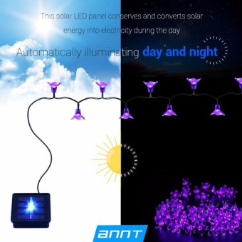 Solar String Lights Outdoor Indoor Flower Shape Lighting 7m 23ft 50Led Fairy Blossom Flower Light Decorative Holiday Party Garden HomeWedding Light (Purple) - Intl June 2018 - 4 Solar String Lights Outdoor Indoor Flower Shape Lighting 7m 23ft 50Led Fairy Blossom Flower Light Decorative Holiday Party Garden HomeWedding Light (Purple) - intl - 4