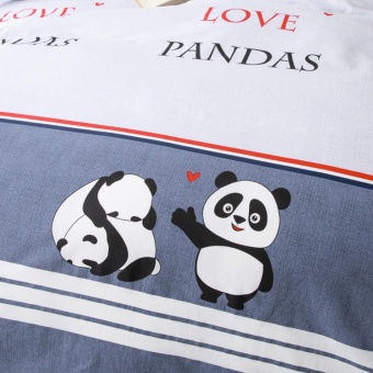 Solid Color Navy Panda Printing Style 100 % Cotton Bedding Set 4pcsKing Size Bedsheet Pillowcase Duvet Cover Bed Set - Intl June 2018 - 5 Solid color navy Panda printing style 100 % Cotton Bedding set 4pcsKing size bedsheet pillowcase duvet cover bed set - intl - 5