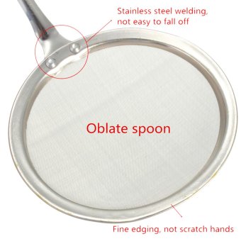 Stainless Steel Kitchenware Home Cooking Fine Mesh Oil Skimmer Strainer June 2018 - 5 Stainless Steel Kitchenware Home Cooking Fine Mesh Oil Skimmer Strainer - 5