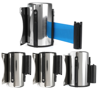 Stanchion Queue Barrier Wall Mount Crowd Control Belt Blue Retractable Ribbon 1m - Intl June 2018 - 5 Stanchion Queue Barrier Wall Mount Crowd Control Belt Blue Retractable Ribbon 1m - Intl - 5