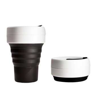 Stojo Collapsible Cups Black 12 Oz. April 2018 - 2 Stojo Collapsible Cups Black 12 oz. - 2