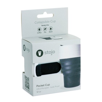 Stojo Collapsible Cups Black 12 Oz. April 2018 - 3 Stojo Collapsible Cups Black 12 oz. - 3