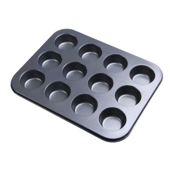Sworld 12 Stainless Iron Nonstick Baking Pan Tray Tin Cup CakesPudding Muffin Bun (Black) (Intl) June 2018 - 3 Sworld 12 Stainless Iron Nonstick Baking Pan Tray Tin Cup CakesPudding Muffin Bun (Black) (Intl) - 3