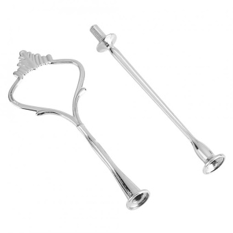 TMISHION Multi-tiers Cake Tray Stand Handle Fruit Plate HardwareFitting Holder(2-tiers Crown Silver) - Intl July 2018 - 3 TMISHION Multi-tiers Cake Tray Stand Handle Fruit Plate HardwareFitting Holder(2-tiers Crown Silver) - intl - 3