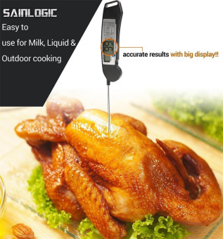 Ultra Fast Cooking Thermometer,Digital Instant Read Thermometerwith Long Probe,LCD Screen,Anti-Corrosion, Best For Food, Meat,Grill, BBQ, Milk, And Bath Water (Intl) - Intl June 2018 - 4 Ultra Fast Cooking Thermometer,Digital Instant Read Thermometerwith Long Probe,LCD Screen,Anti-Corrosion, Best for Food, Meat,Grill, BBQ, Milk, and Bath Water (Intl) - Intl - 4