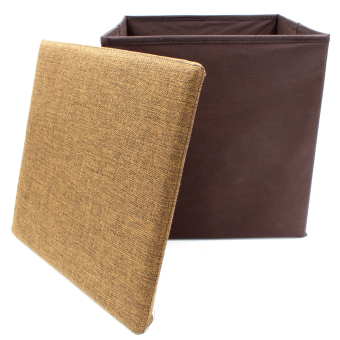 Wallmark Linen Fabric Ottoman Storage Box Chairs (Barleycorn) June 2018 - 4 Wallmark Linen Fabric Ottoman Storage Box Chairs (Barleycorn) - 4
