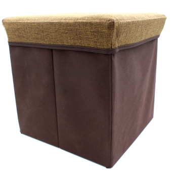 Wallmark Linen Fabric Ottoman Storage Box Chairs (Barleycorn) June 2018 - 2 Wallmark Linen Fabric Ottoman Storage Box Chairs (Barleycorn) - 2