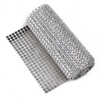 Wedding Diamond Mesh Wrap Roll Sparkle Rhinestone Looking RibbonSilver June 2018 - 3 Wedding Diamond Mesh Wrap Roll Sparkle Rhinestone Looking RibbonSilver - 3
